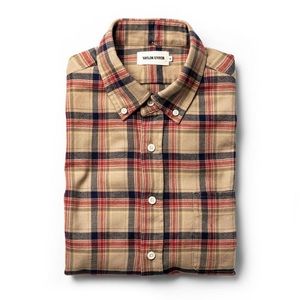 Taylor Stitch The Jack in brushed khaki plaid